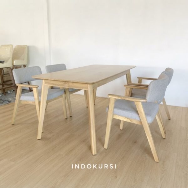 Set Meja Makan Japandi Kursi Hiroshima