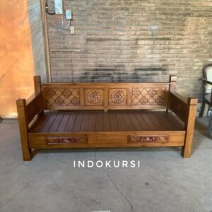 Bangku Minimalis Kayu Jati Solid Ukir Jepara