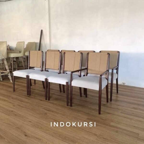 Kursi Cafe Minimalis Anyaman Tali dan Jok3 Kursi Cafe Minimalis Anyaman Tali dan Jok3