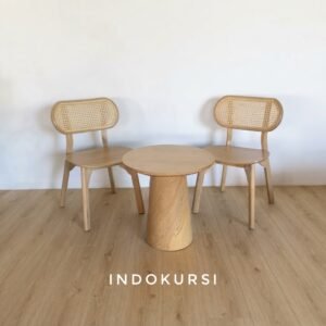 Set Kursi Cafe Kacang Japandi Meja Bundar